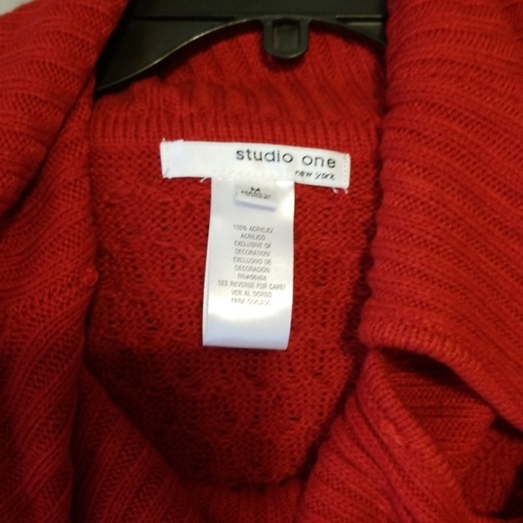 Red cowlneck sweater dress Size Medium. Brand new - Picture 5 of 6